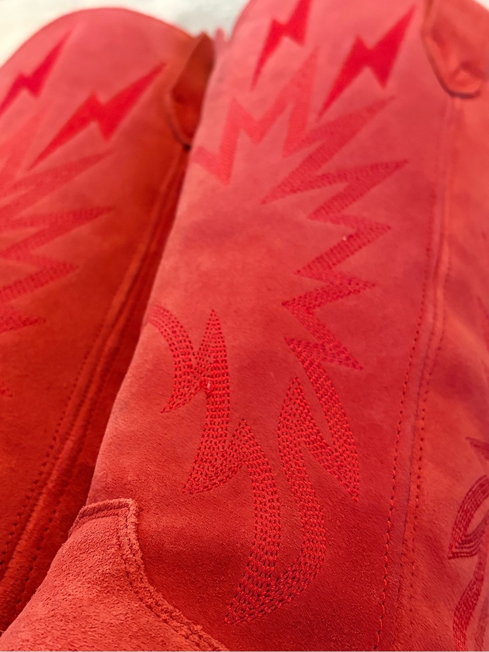 dingo Thunder Road Western Boots Red Suede - Picture 5 of 8